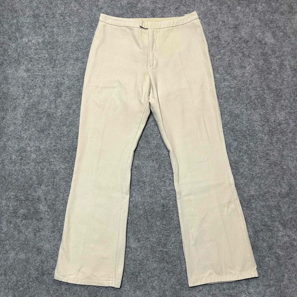 Kristensen Du Nord Flared Pants Women's Size 2 Beige Yellow